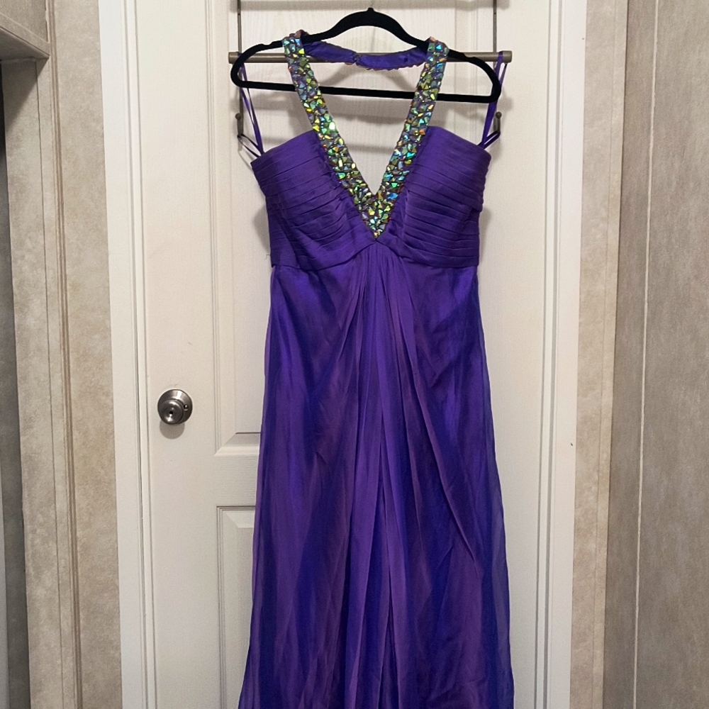 Purple Size 14 La Femme Paris Prom Dress
